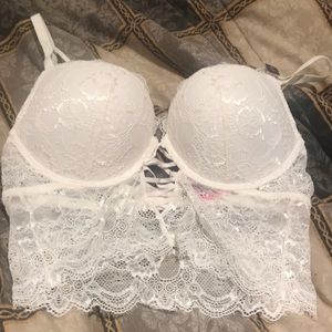 2/$30 La Senza White Lace Push Up Bra